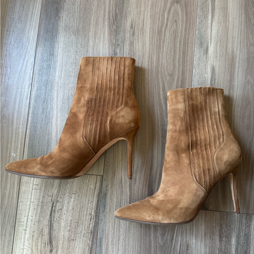 Veronica Beard “Lisa” Suede Heeled Boots